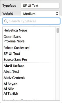 The list of used fonts in a document now includes all pages, and not only the current one