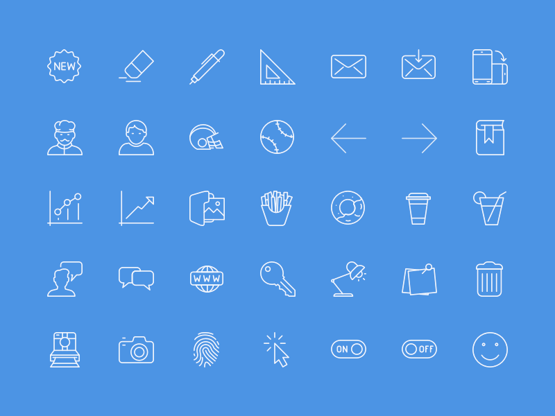 100 Useful Icons Sample