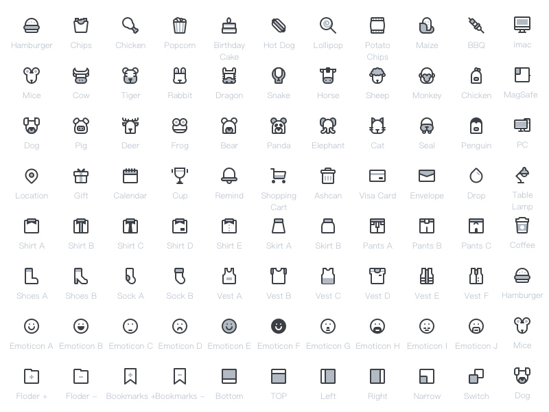 130 Line Icons