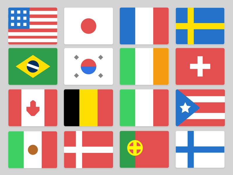 17 Google Style Minimal Flags