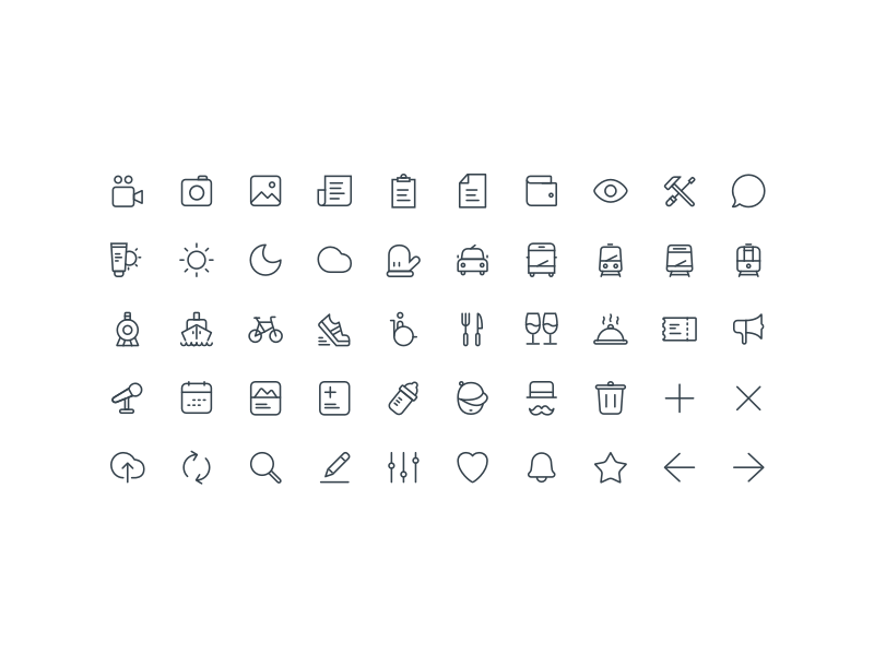 50 Line Icons