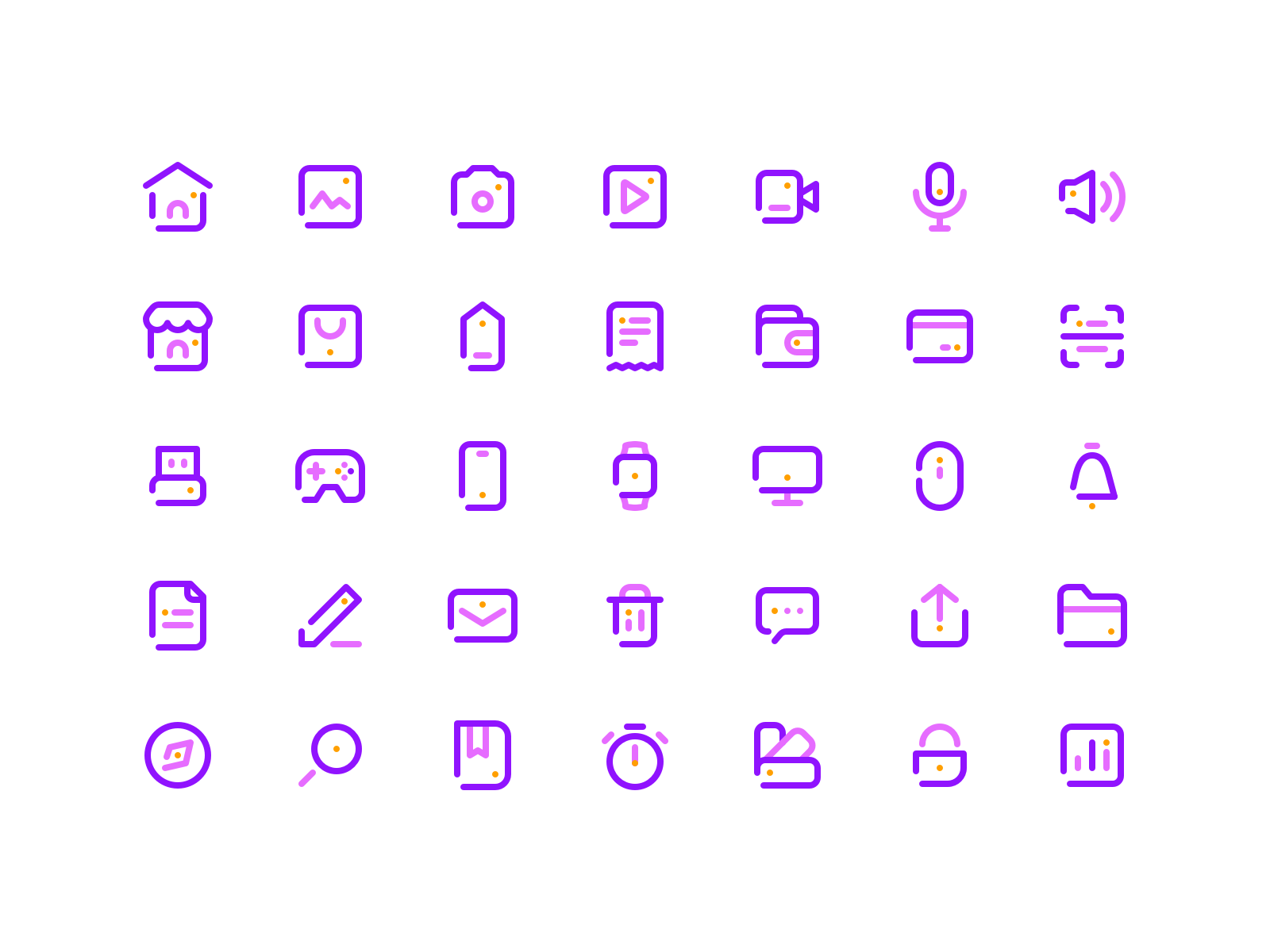 35 Simple Line Icons