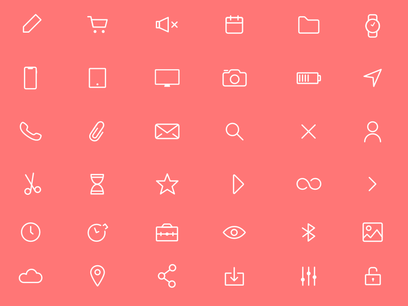 40 Line Icons