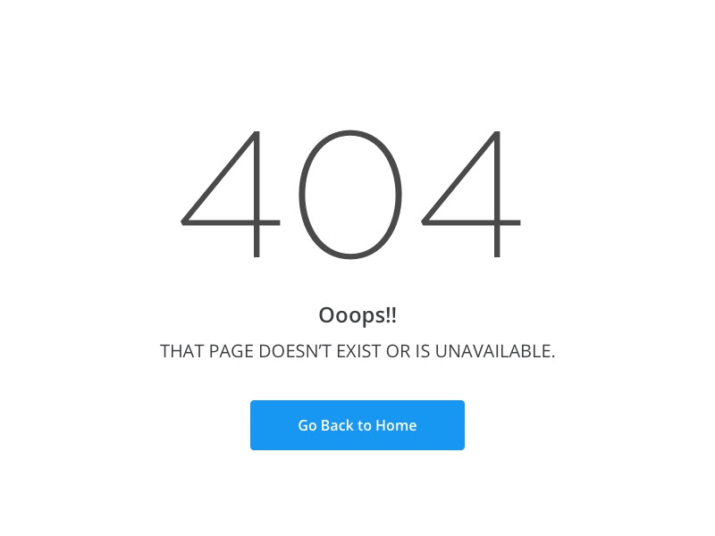 Simple 404 Page