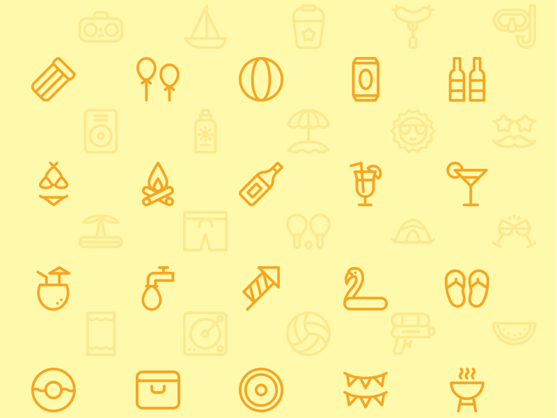 50 Summer Time Icons