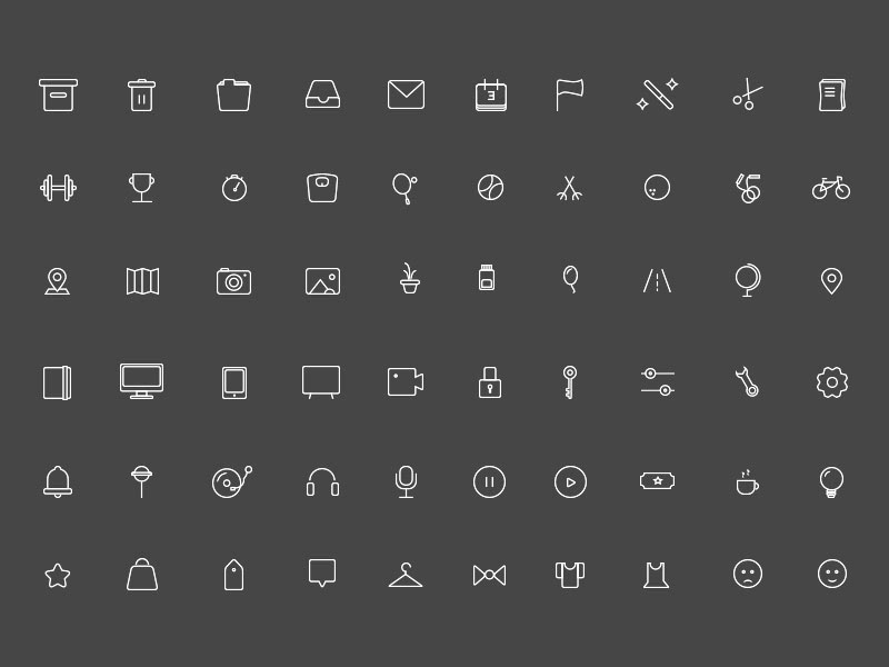 60 Line Icons V1 Sketch freebie - Download free resource for