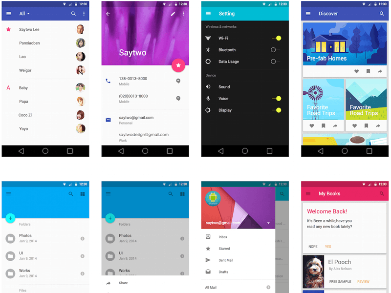 Android L UI Kit Sketch freebie  Download free resource for Sketch  Sketch  App Sources