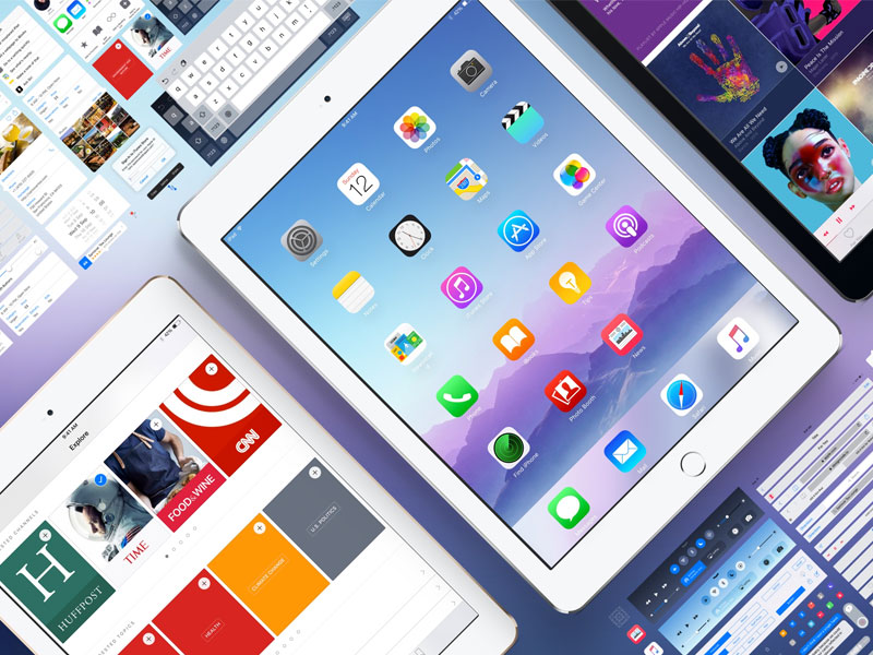 Ios 9 Gui Kit For Ipad Sketch Freebie Download Free