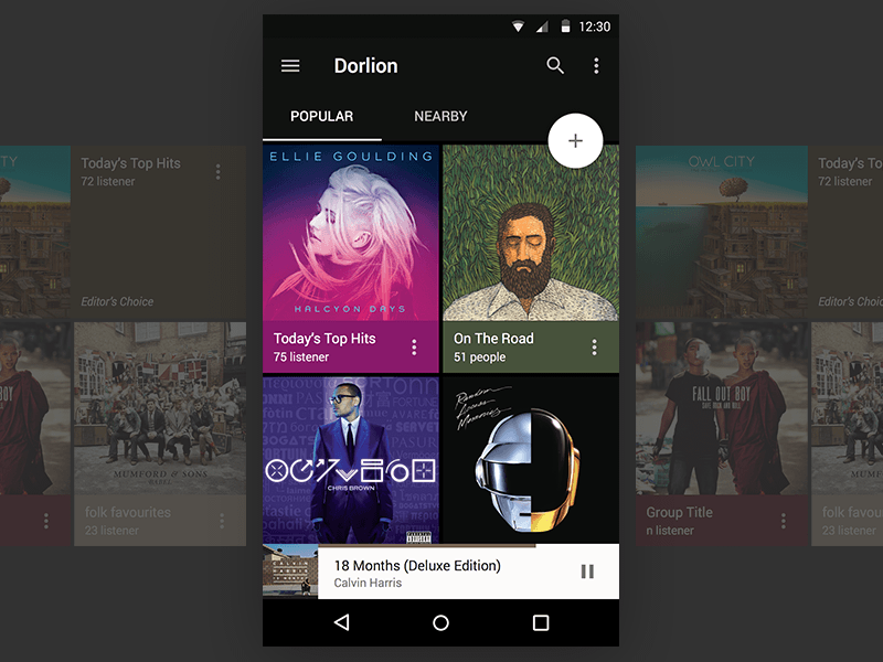 Material Design Music App