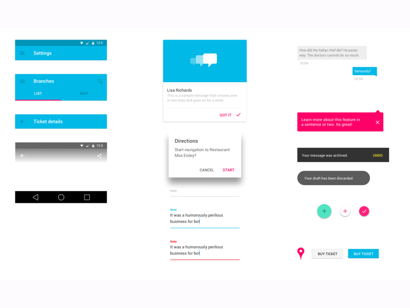 Android Material Design UI Kit