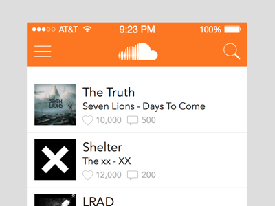 SoundCloud iOS 7