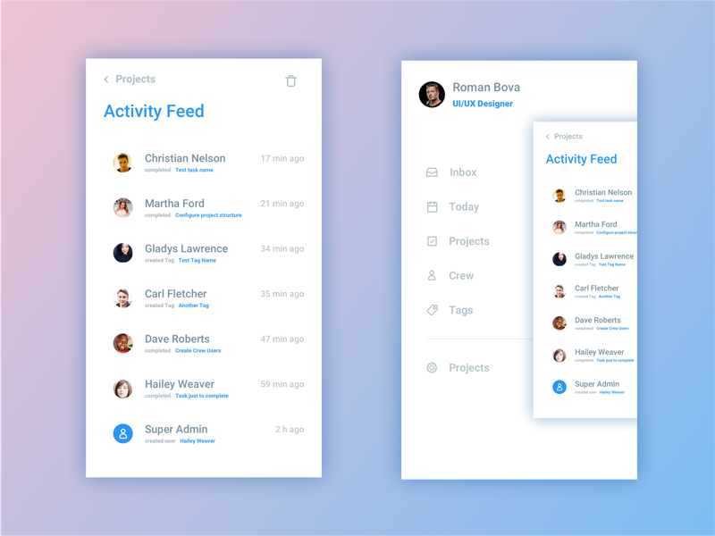 Activity Feed Screen