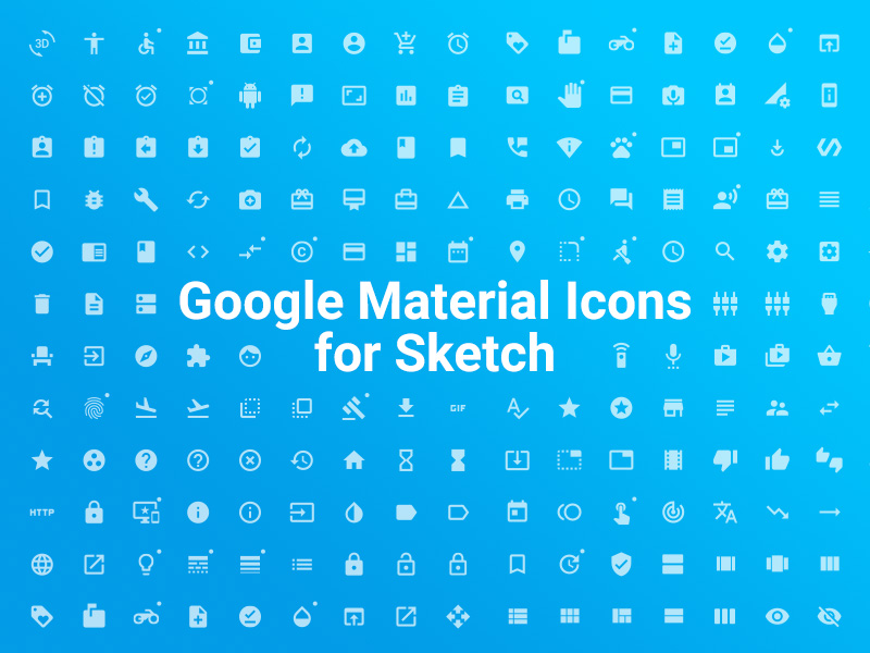 Google Material Icons - Sketch Library - Freebie Supply