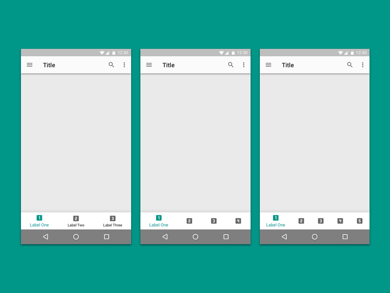 Android Bottom Navigation Sketch freebie - Download free resource