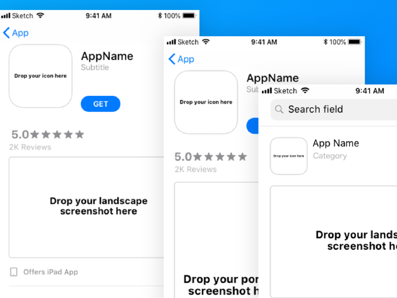 App Store Preview Template Sketch freebie Download free resource for