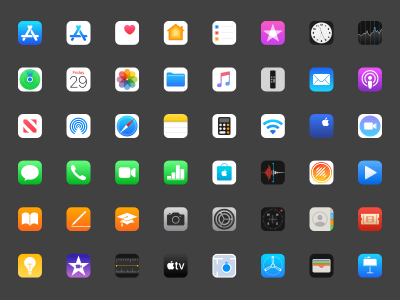 49 Apple iOS Icons