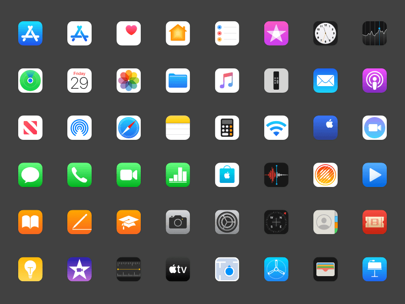 49 Apple Ios Icons Sketch Freebie Download Free Resource For Sketch Sketch App Sources