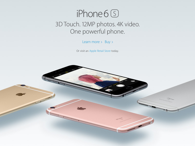 Apple iPhone Landing Page