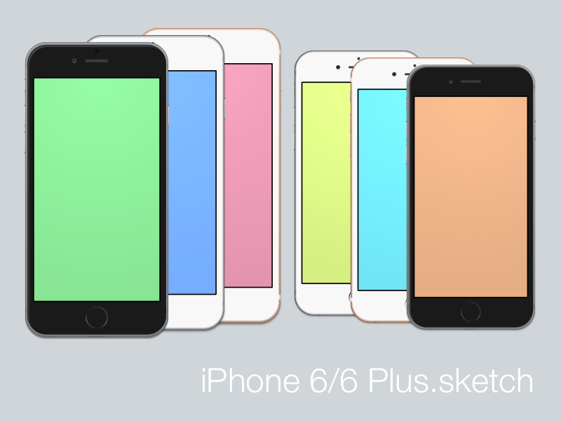 iPhone 6 mockups for Sketch  Freebiesbug