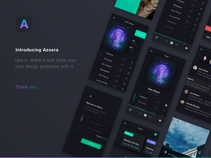 Azoera - Dark UI Mobile App