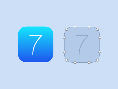 iOS 7 Base Icon, correct border radius