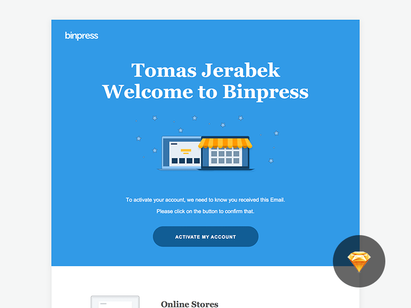 Binpress Welcome Email