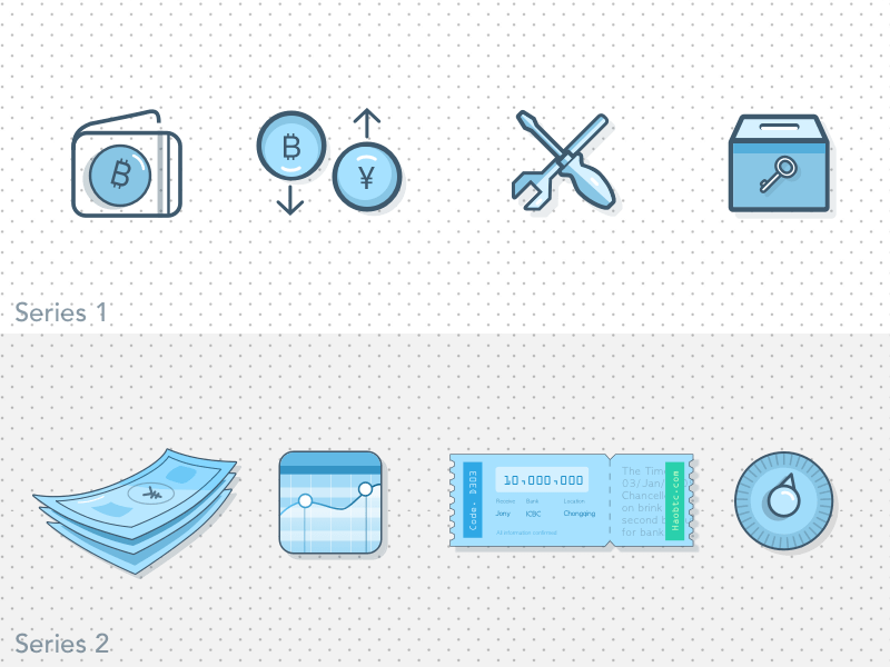 Bitcoin Bank Icons