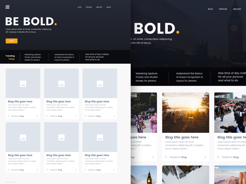 Homepages design idea #140: Bold Homepage