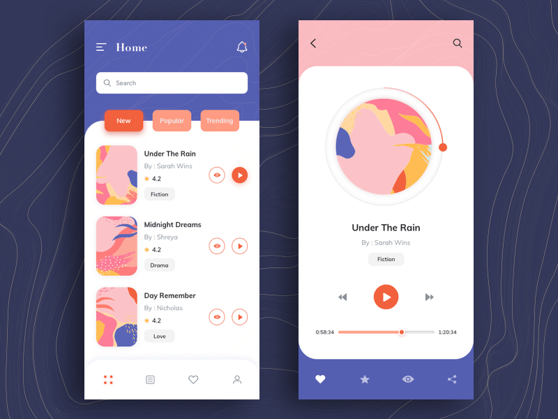 Audio Book App Concept