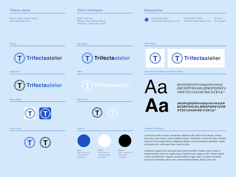 Branding Guidelines Template for Adobe Photoshop Illustrator and Sketch