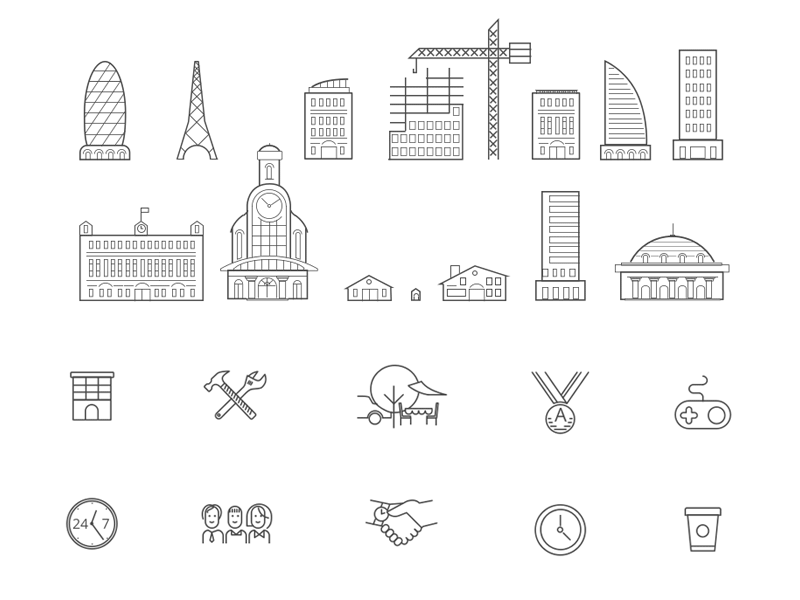 Brooks Building Icons