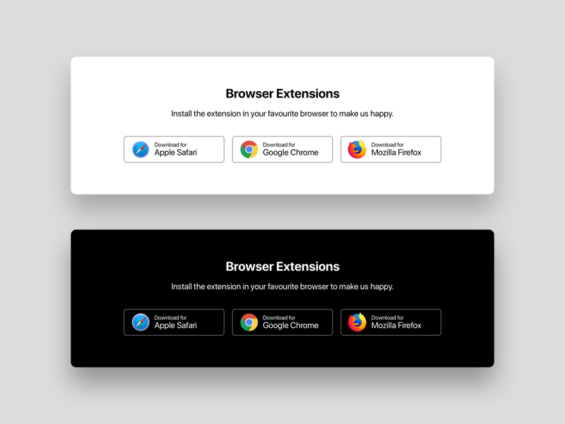 Browser Extensions Download Buttons 