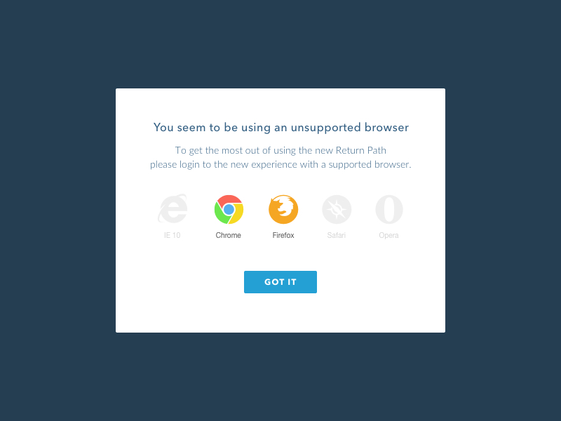 Browser Not Supported