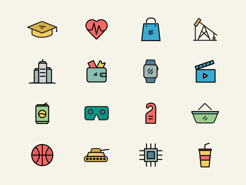30 Business Domain Icons