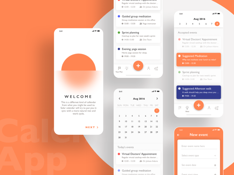 iOS Calendar App Concept