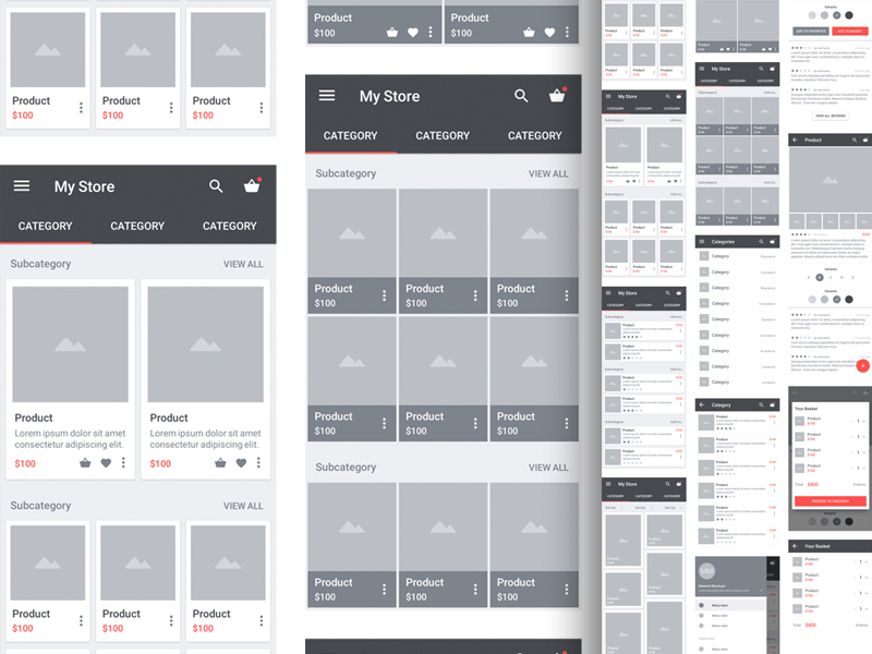 Download Carbon Material Wireframe Kit Sketch freebie - Download ...