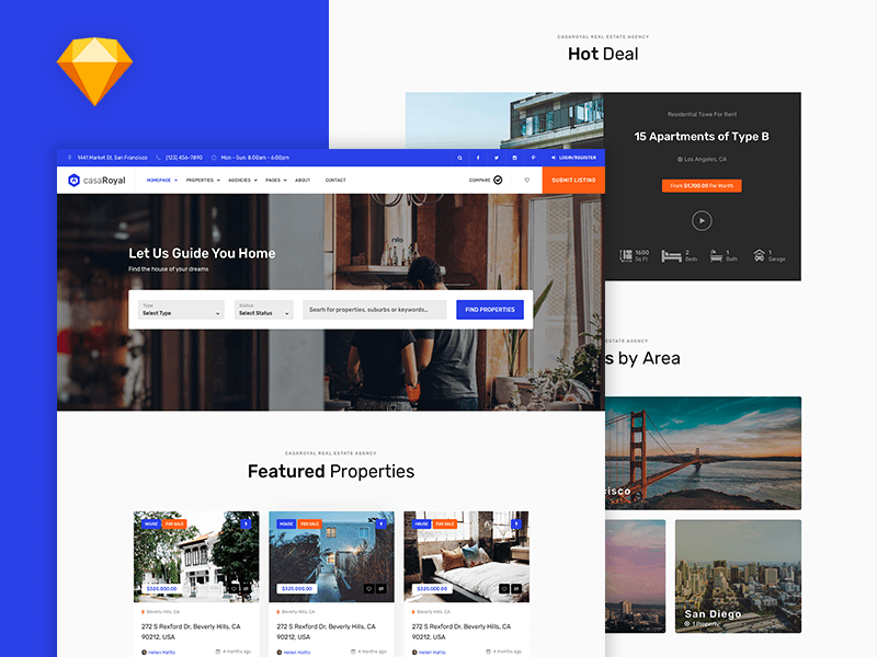 Homepages design idea #59: Real Estate Homepage