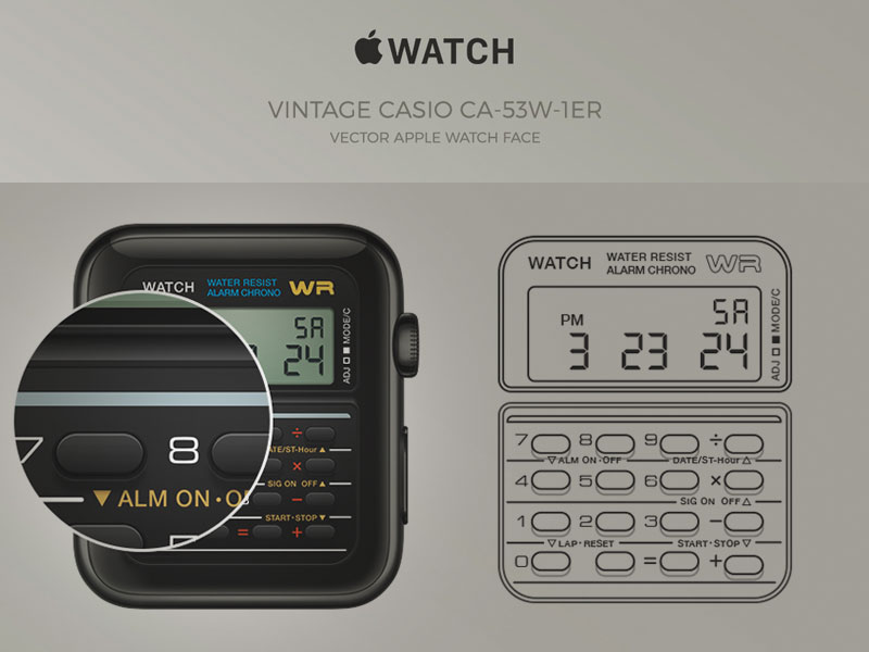 Vintage Casio Apple Watch Concept