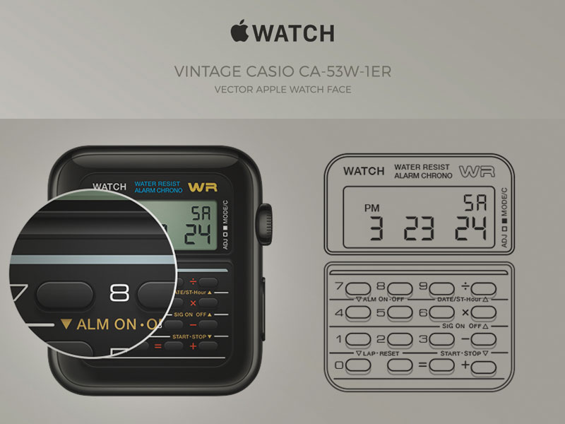 casio watch face apple