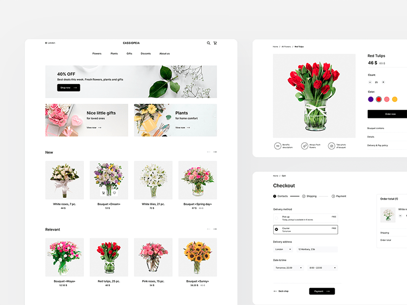 Flower Store UI Kit - Cassiopeia