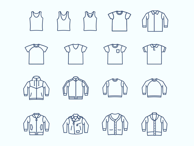 Casual Wear and Clothing Icons