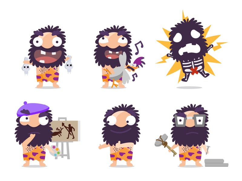 Cave Man Illustrations