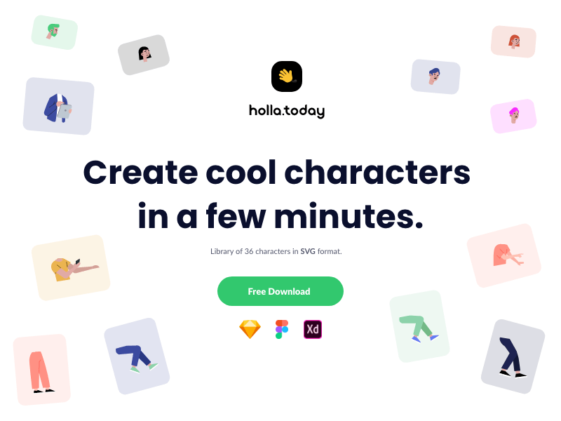 Character generator Illustrations Sketch Library by Alexis Doreau 🤘 for  Bankin' on Dribbble