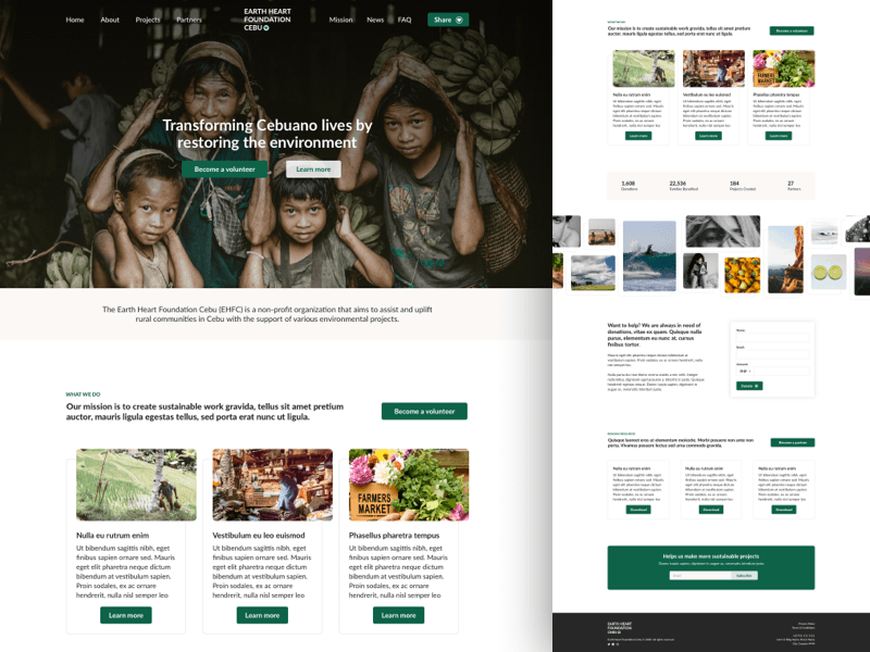 Homepages design idea #377: Charity Website Template