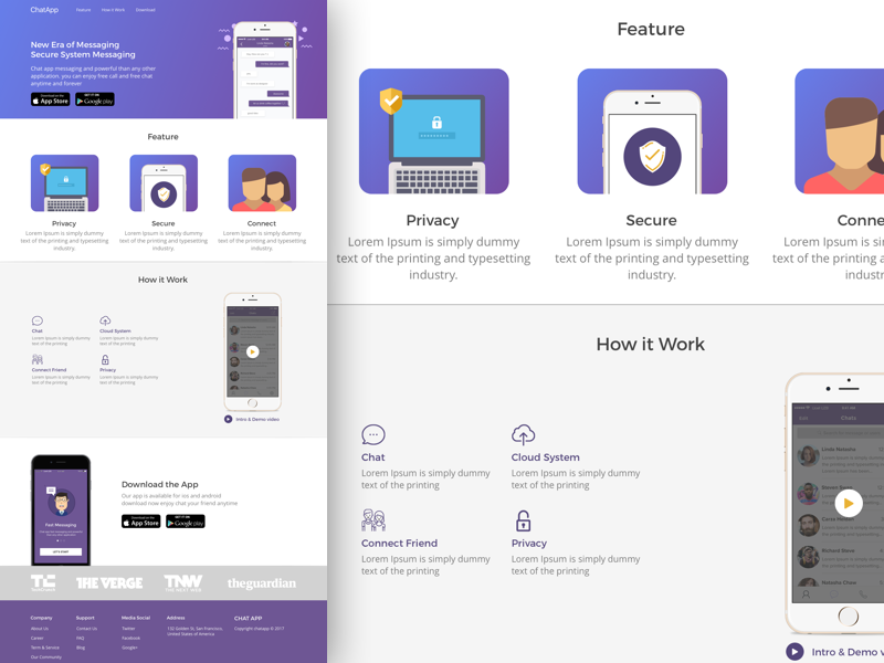 Chat App Landing Page