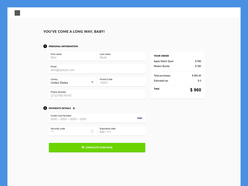 Website Checkout Form Sketch Freebie Download Free Resource For Sketch Sketch App Sources