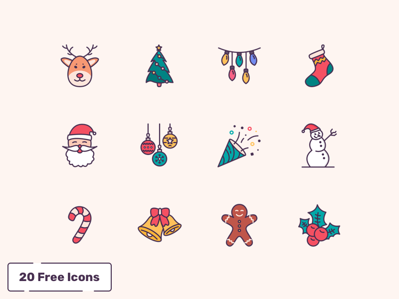 20 Winter and Holiday Icons