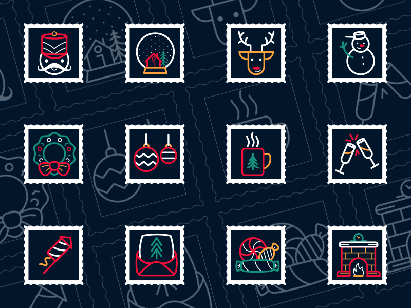 christmas sketch icon christmas sketch icon