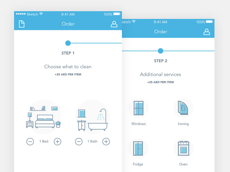 Cleaning App Order Flow