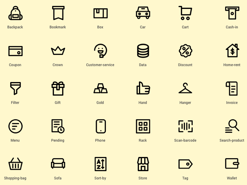 Comercily Icon Set